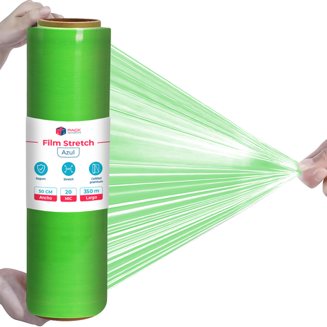 Film Stretch Verde 1,7kg (350m) - Pack Mayorista - Caja 6 Uds-6