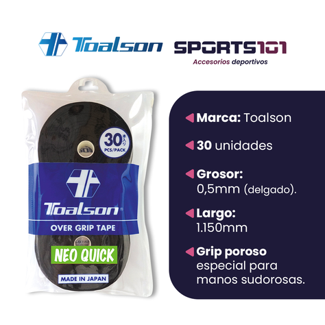 Grip de Tenis Toalson Neo Quick Overgrip - Pack 30 Uds-1
