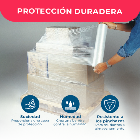 Film Stretch Transparente 1,4kg 275m Pack Mayorista - 6 Uds-4