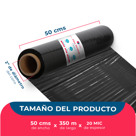 Film Stretch Negro 1,7kg (350m) - Pack Mayorista - Caja 6 Uds-2