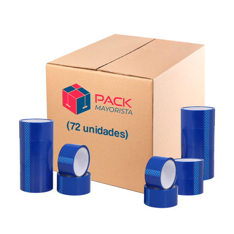 Cinta De Embalaje Azul 48mm*40m - Pack Mayorista - 72 Uds-0