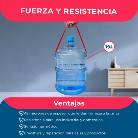 Cinta De Embalaje Roja 48mm*40m - Pack Mayorista - 6 Uds-3