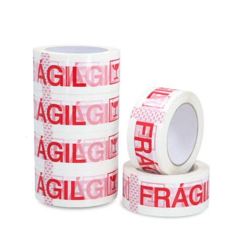 Cinta De Embalaje Frágil 48mm*100m - Pack Mayorista - 6 Uds-0