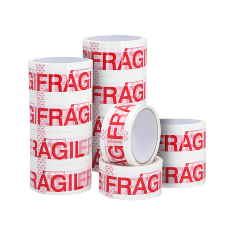 Cinta De Embalaje Frágil 48mm*40m - Pack Mayorista - 12 Uds-0