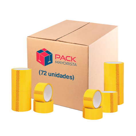 Cinta Embalaje Amarilla 48mm*40m - Pack Mayorista - 72 Uds-0