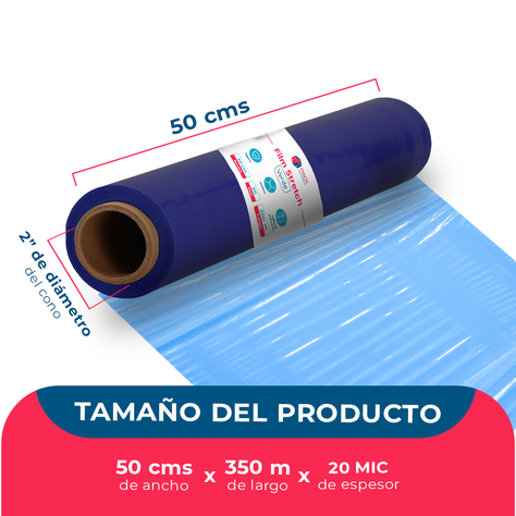 Film Stretch Azul 1,7kg (350m) - Pack Mayorista - 1 Und-2