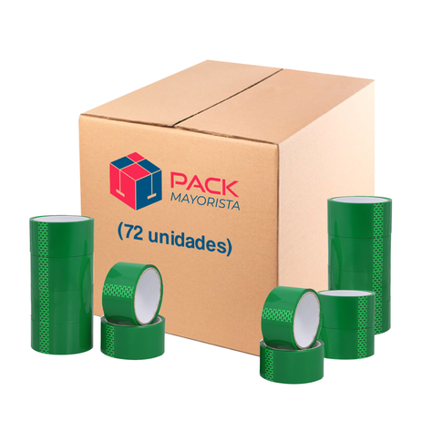 Cinta De Embalaje Verde 48mm*40m - Pack Mayorista - 72 Uds-0