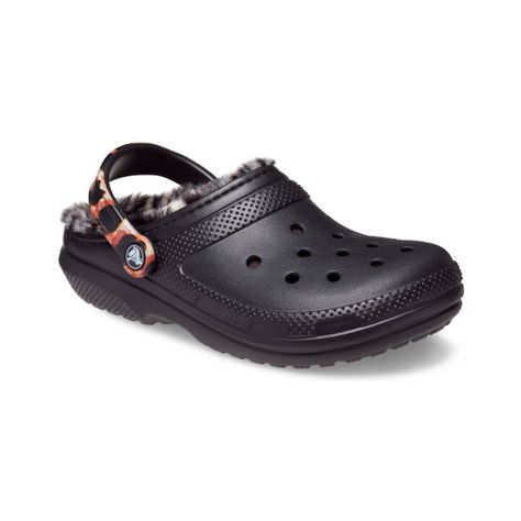 Zueco Crocs Classic Lined Mujer Animal Remix Black-0