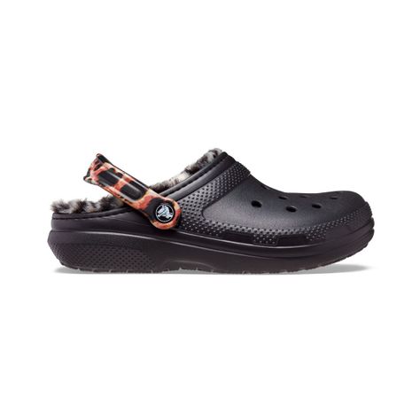Zueco Crocs Classic Lined Mujer Animal Remix Black-1