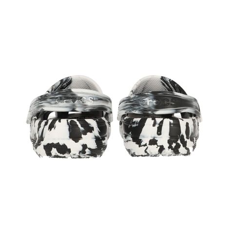 Zueco Crocs Classic Marbled Unisex White/Black-3