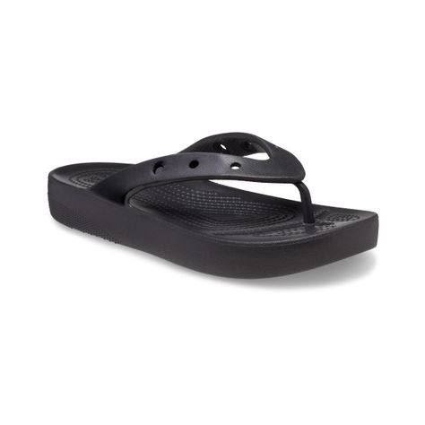 Sandalia Crocs Classic Platform Flip Flop Mujer Black-0