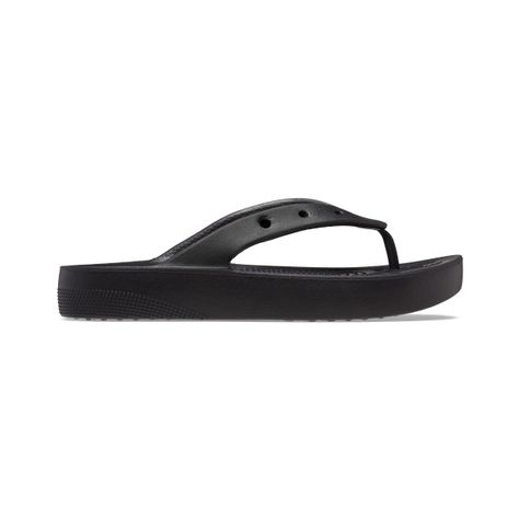 Sandalia Crocs Classic Platform Flip Flop Mujer Black-1