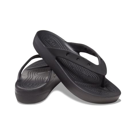 Sandalia Crocs Classic Platform Flip Flop Mujer Black-6