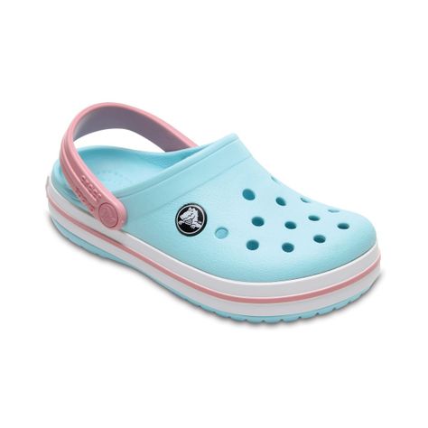 Zueco Crocs Crocband Niño Ice Blue/White-0