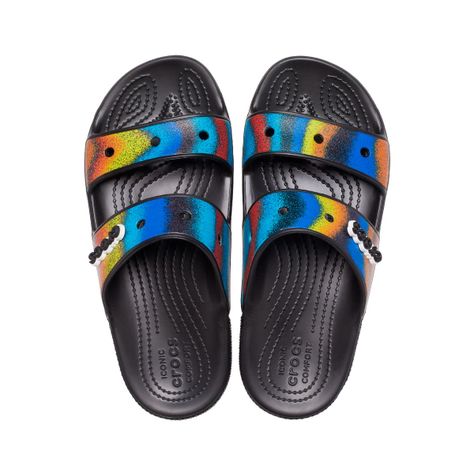 Sandalia Crocs Spray Dye Unisex Black/Multi-5