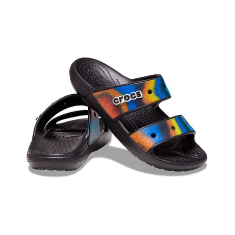 Sandalia Crocs Spray Dye Unisex Black/Multi-6