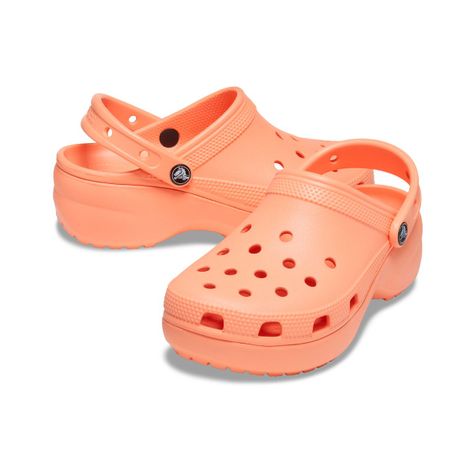 Zueco Crocs Classic Platform Mujer Orange-6