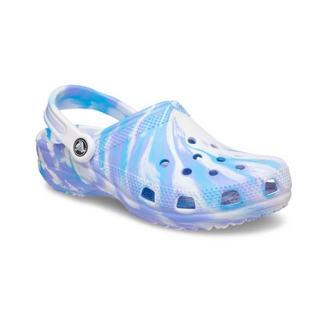 Zueco Crocs Classic Marbled Unisex White/Oxigen-0