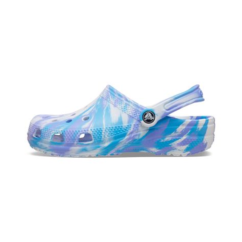 Zueco Crocs Classic Marbled Unisex White/Oxigen-2