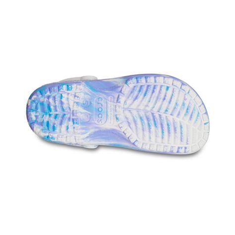 Zueco Crocs Classic Marbled Unisex White/Oxigen-3