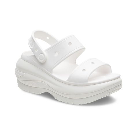 Sandalia Crocs Classic Mega Crush Mujer White-0