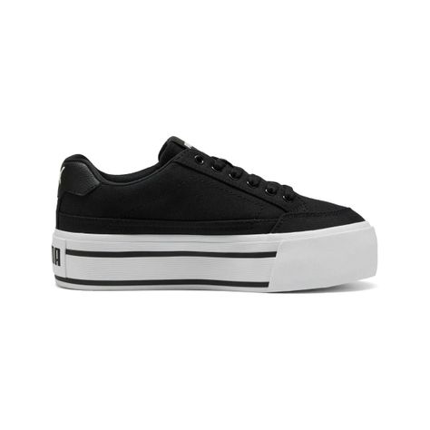Zapatillas Mujer Court Classic Puma Negras/Blancas-1