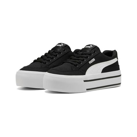 Zapatillas Mujer Court Classic Puma Negras/Blancas-2