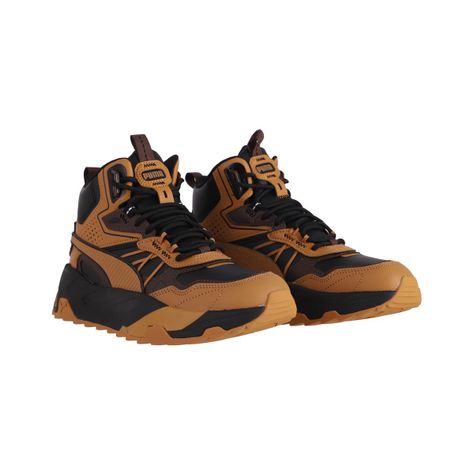 Zapatilla Puma Trinity Mid Hybrid Hombre Negra/Café/Naranja-2