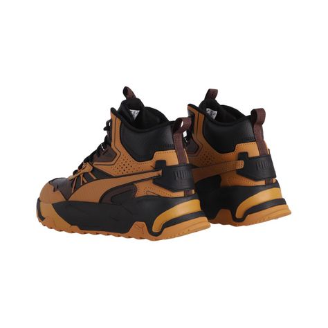 Zapatilla Puma Trinity Mid Hybrid Hombre Negra/Café/Naranja-3