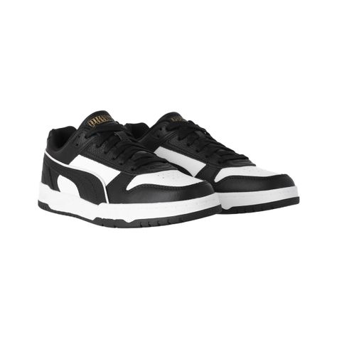 Zapatilla Puma Rebound Low Game Hombre Negras/Blancas-2