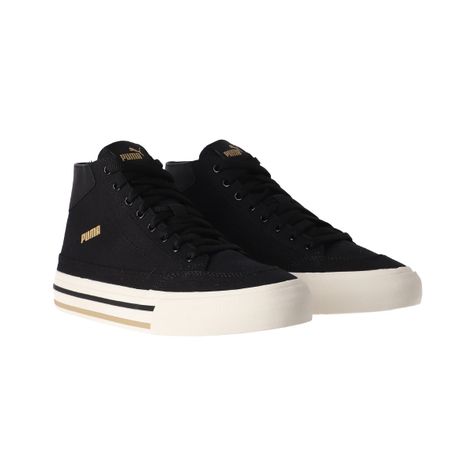 Zapatilla Puma Court Classic Vulc Mid Hombre Negras/Beige-2