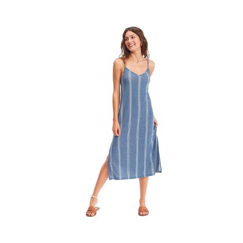 Vestido Roxy Promised Land Bijou Mujer Azul-0