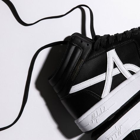 Zapatillas ALPHABET Negro Hombre Retro Fit High 698-3