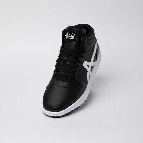 Zapatillas ALPHABET Negro Hombre Retro Fit High 698-4