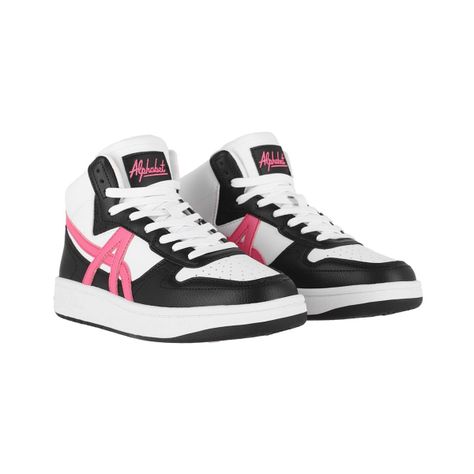 Zapatillas Joven Palermo Alphabet Blancas/Negras/Fucsias-2