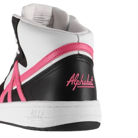 Zapatillas Joven Palermo Alphabet Blancas/Negras/Fucsias-5