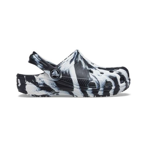 Zueco Crocs Classic Marbled Niño TD Black/White-1
