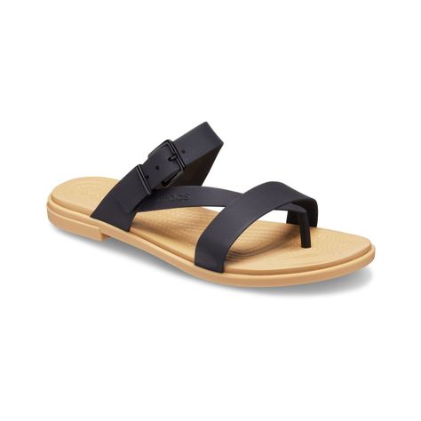 Sandalia Crocs Tulum Toe Post Sandal W Mujer Black/Tan-0