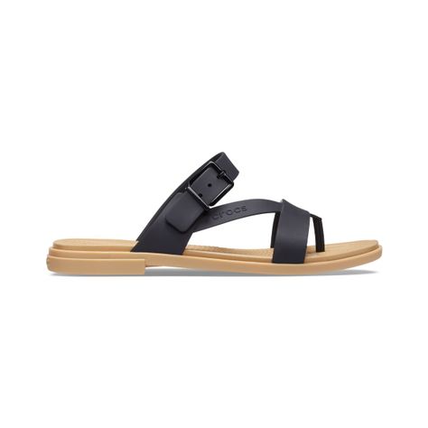 Sandalia Crocs Tulum Toe Post Sandal W Mujer Black/Tan-1