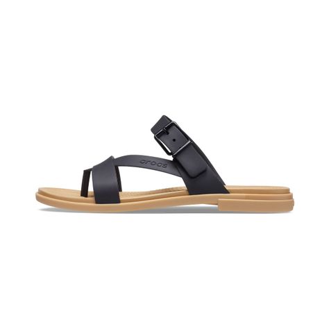 Sandalia Crocs Tulum Toe Post Sandal W Mujer Black/Tan-2