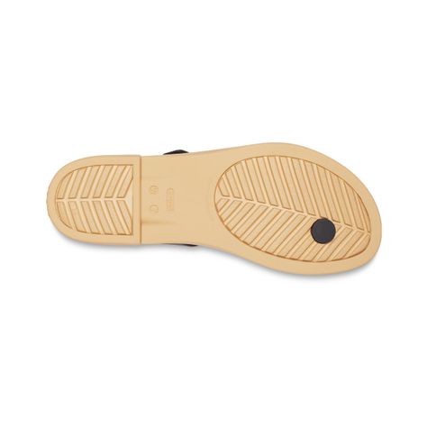 Sandalia Crocs Tulum Toe Post Sandal W Mujer Black/Tan-3