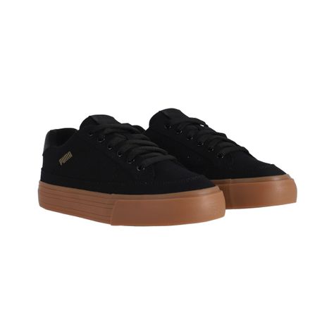 Zapatilla Puma Court Classic Vulc Hombre Negras/Café-2