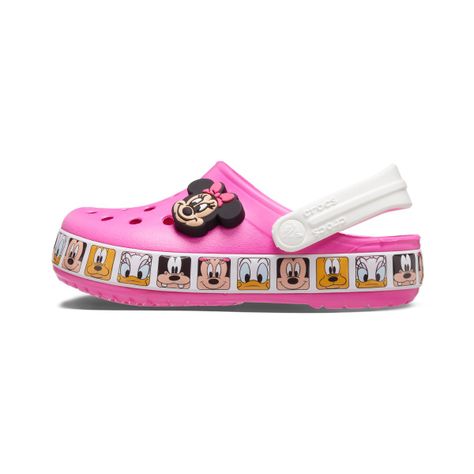 Zueco Crocs Fun Lab Minnie Mouse Band Niños TD Electric Pink-2