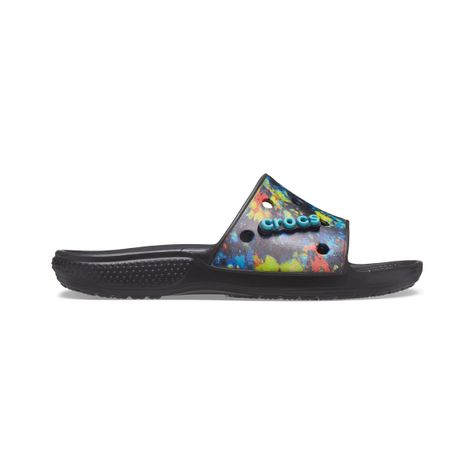 Sandalia Crocs TieDye Grph Sld Unisex Black/Multicolor-1