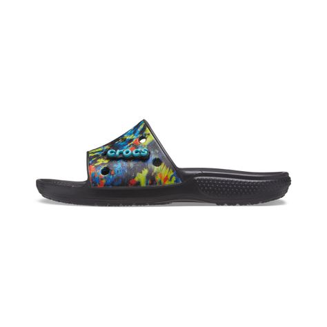 Sandalia Crocs TieDye Grph Sld Unisex Black/Multicolor-2