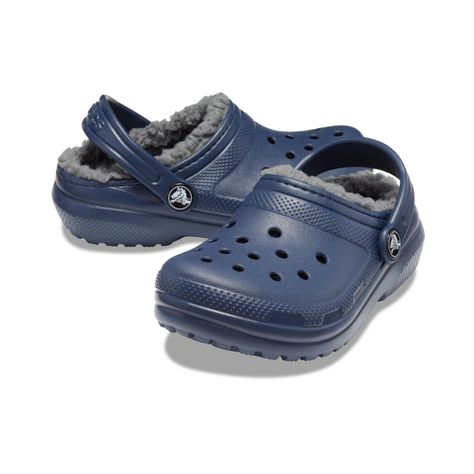 Zueco Crocs Classic Lined Bebé Navy/Charcoal-5