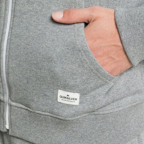 Polerón Quiksilver Essentials Organic Hombre Light Grey-3
