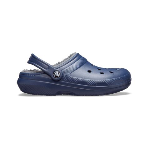 Zuecos Unisex Crocs Classic Lined Clog Navy/charcoal-1