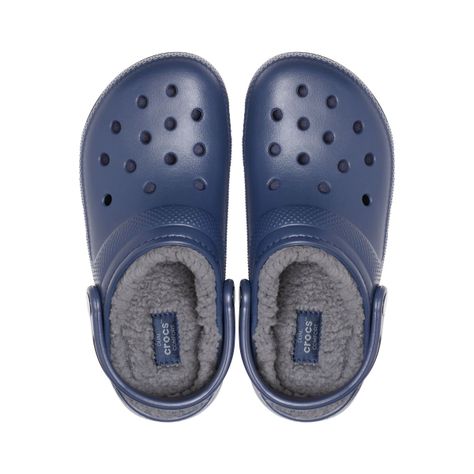 Zuecos Unisex Crocs Classic Lined Clog Navy/charcoal-4
