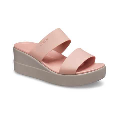 Sandalia Crocs Brooklyn Mid Wedge Mujer Pale Blush-0